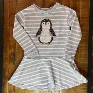 Gymboree Girls Knit Dress with Sequin Penguin